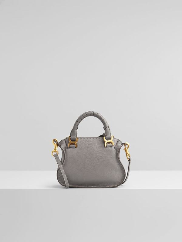 Mini Bolsos Mujer Chloé Marcie Gris Nylon WHLS73524